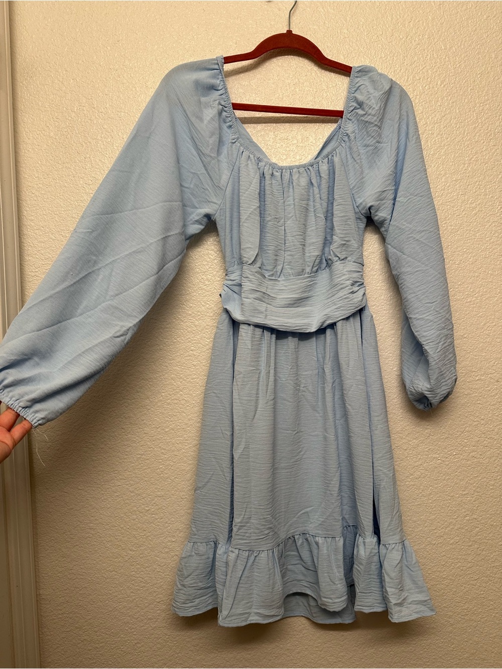 Light Blue Women’s Peasant Dress